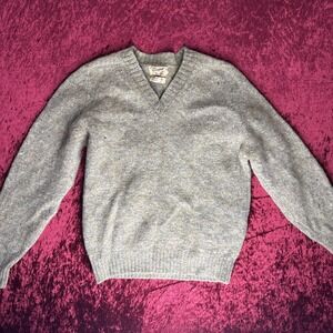 Alan Paine Shetland Wool Crew Neck Sweater‎ Men's Size UK 40